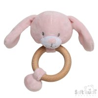 ERT62-P: Pink Eco Bunny Rattle Toy